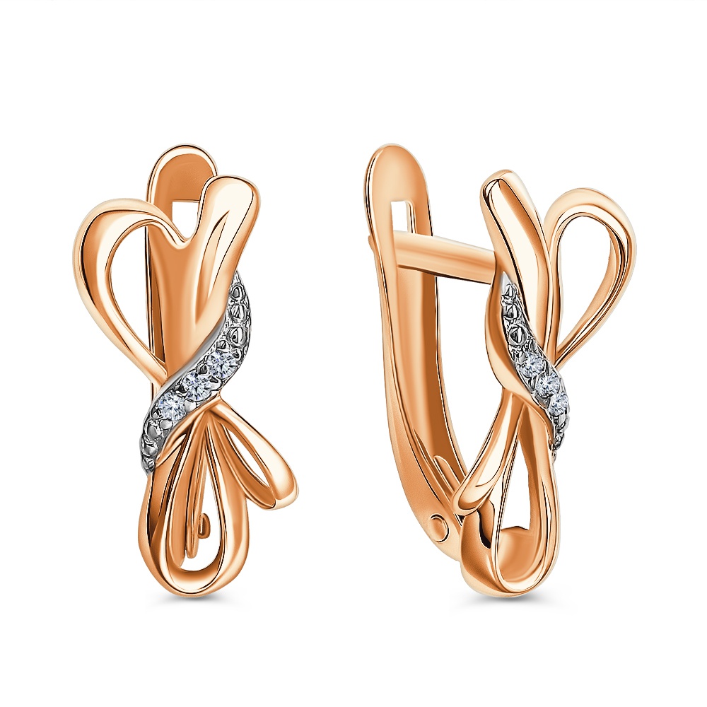 

Серьги из золота 585Gold 302007156, фианит, 302007156