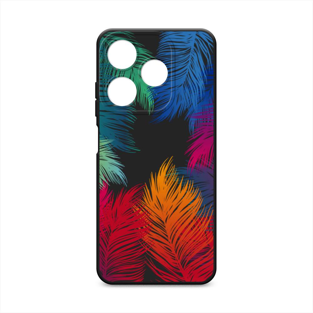 

Чехол Awog на Tecno Spark 10C "Рамка из перьев", Красный, 303652-1