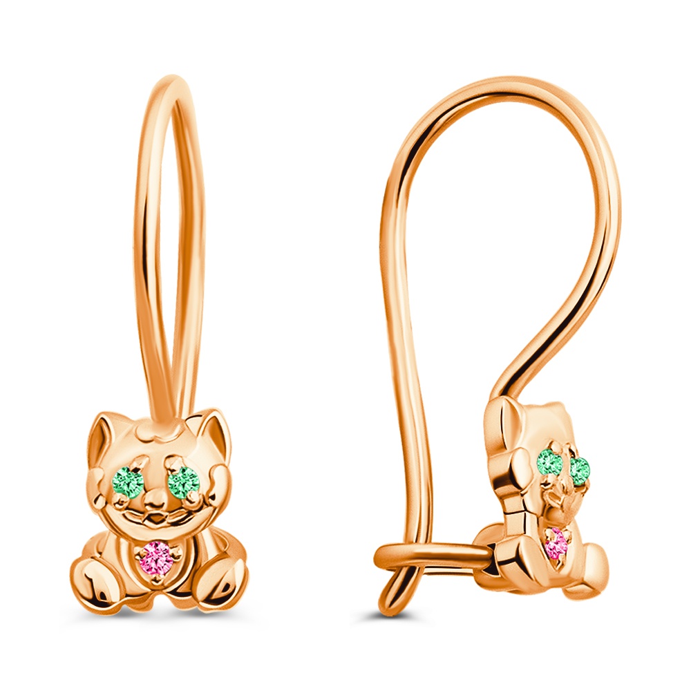 

Серьги из золота 585Gold 602001740, фианит, 602001740