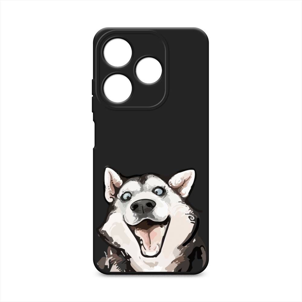 

Чехол Awog на Tecno Spark 10C "Радостный хаски", Белый;голубой;черный, 303652-1