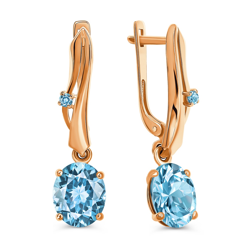 

Серьги из золота 585Gold 202010771, топаз, 202010771