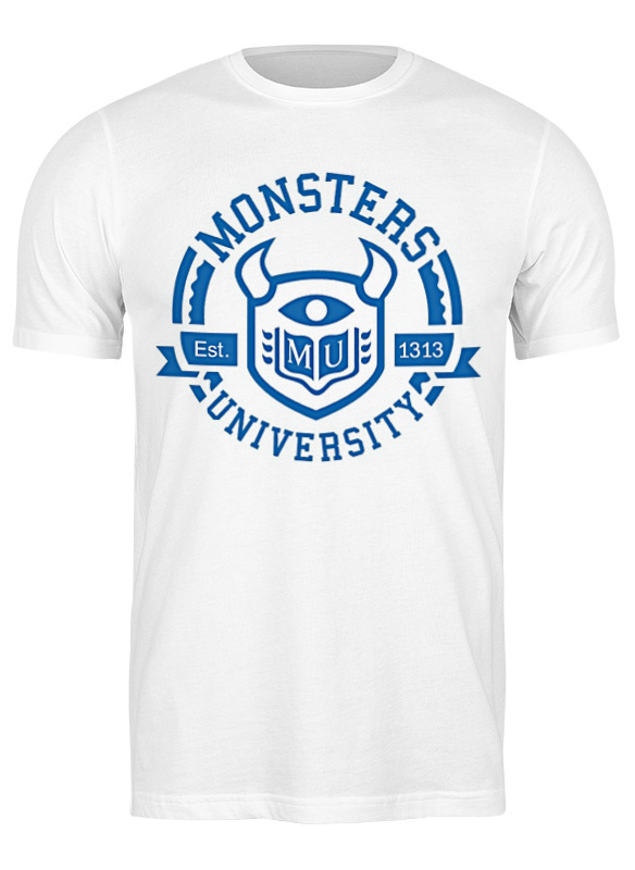 

Футболка мужская Printio Monsters university белая L, Белый, Monsters university
