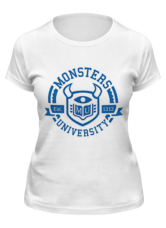 

Футболка женская Printio Monsters university белая L, Белый, Monsters university