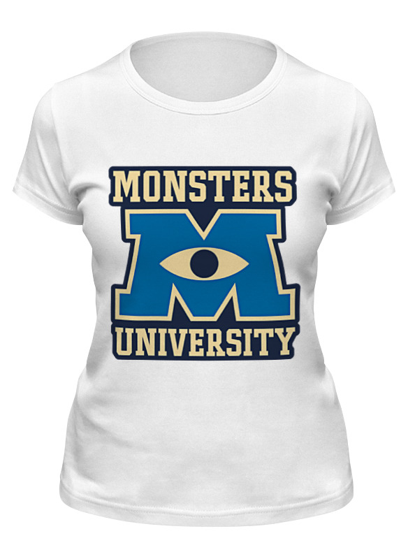 

Футболка женская Printio Monsters university белая L, Белый, Monsters university