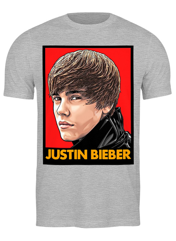 

Футболка мужская Printio Justin bieber серая L, Серый, Justin bieber
