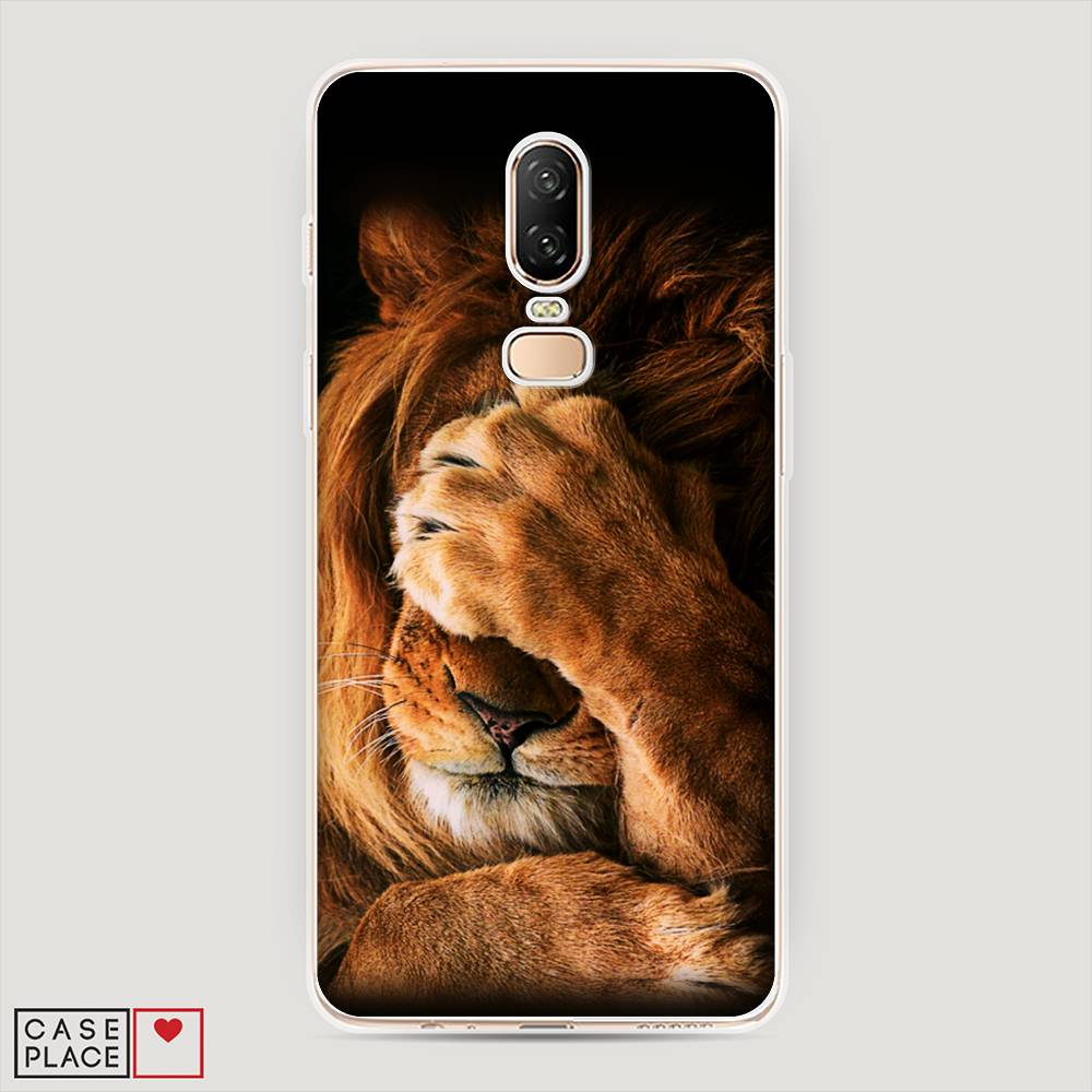 

Чехол Awog на OnePlus 6 / ВанПлас 6 "Львиный стыд", Коричневый;черный, 150550-1