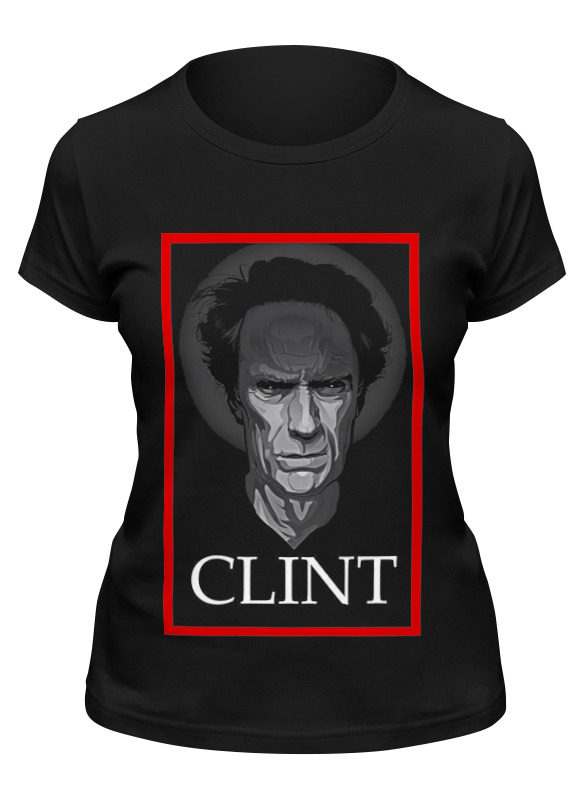 

Футболка женская Printio Clint eastwood черная L, Черный, Clint eastwood