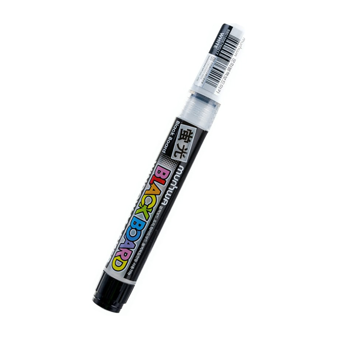 Меловой маркер MunHwa 260039 Black Board Marker белый, 3 мм, водная основа Б0050527 маркер меловой для стекла led на блистере оранжевый