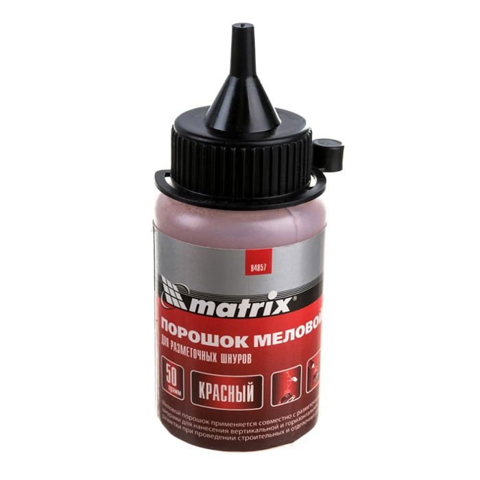 Меловой красный порошок 50 г, для разметочных шнуров MATRIX 84857 краска для разметочных шнуров matrix 84857