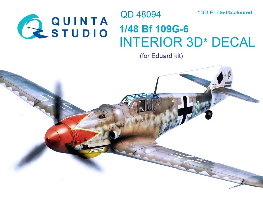 

QD48094 1/48 3D Декаль интерьера кабины Bf 109G-6 для модели Eduard, Цветной