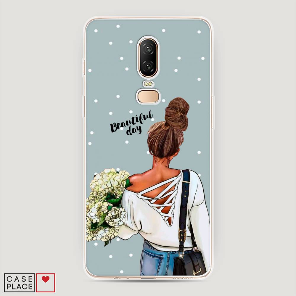 

Чехол Awog на OnePlus 6 / ВанПлас 6 "Beautiful day", Голубой;коричневый;бежевый, 150550-6
