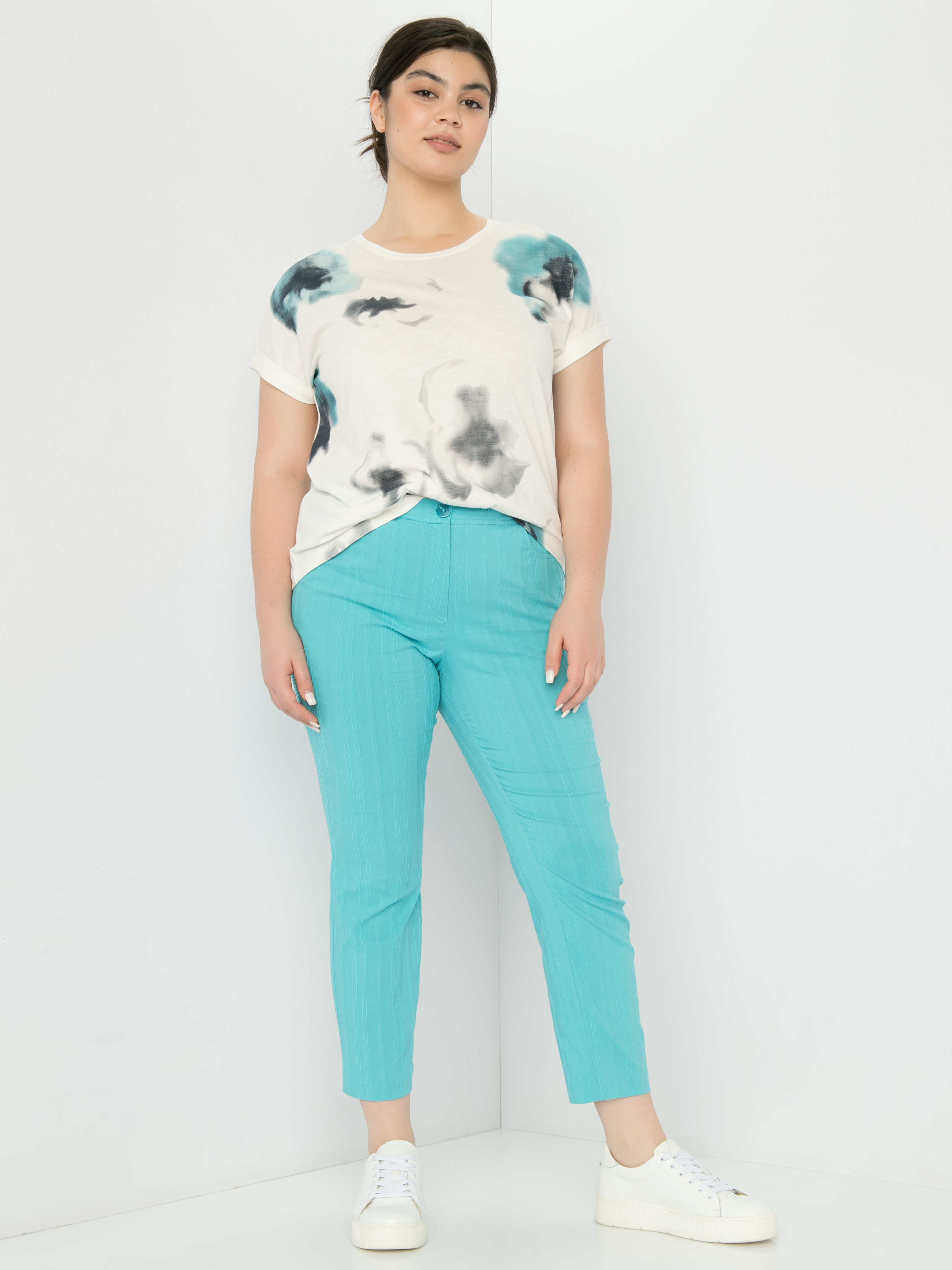 

Брюки женские SAMOON by GERRY WEBER 920997-29302-8560 голубые 48, 920997-29302-8560