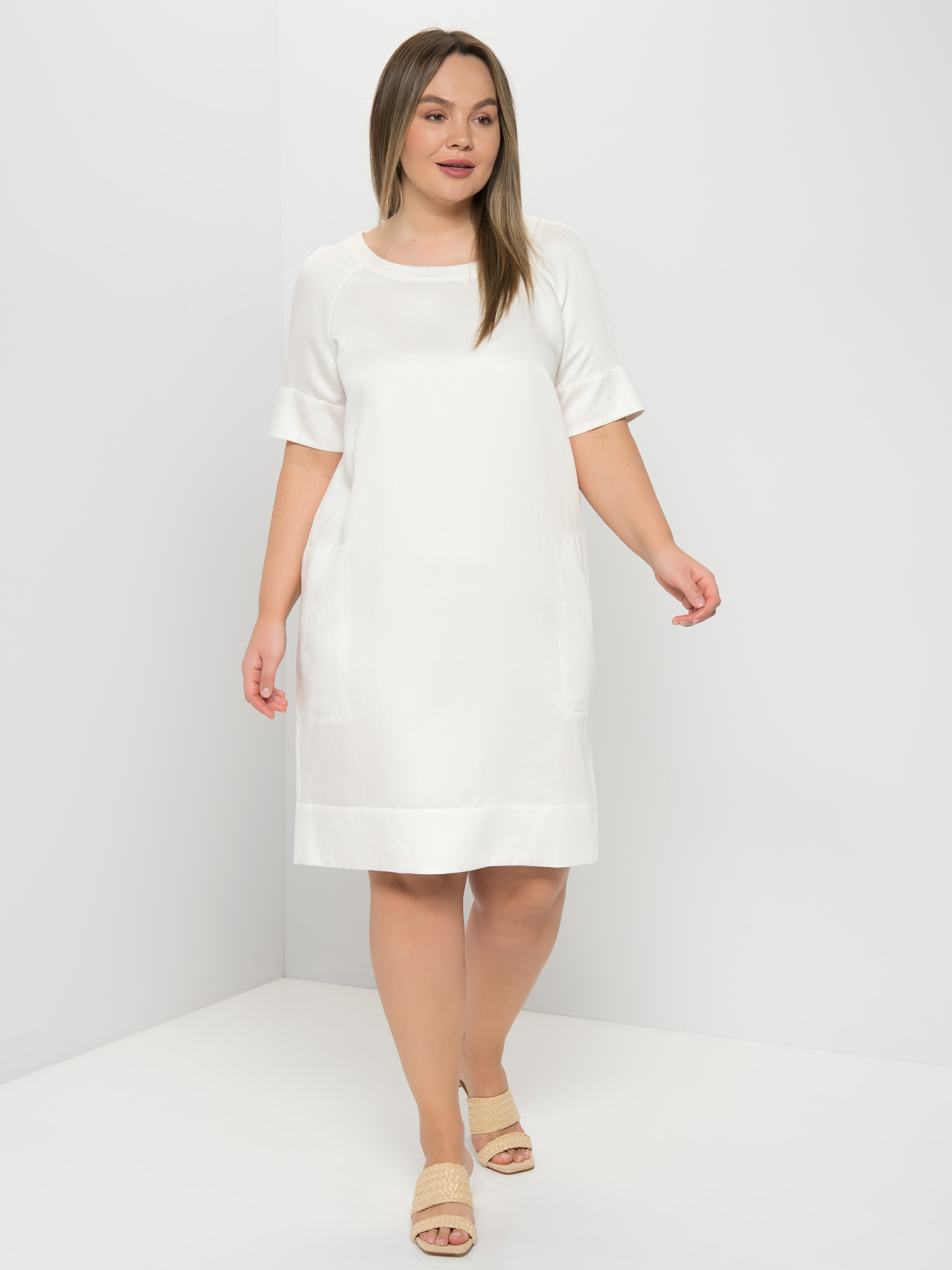 

Платье женское SAMOON by GERRY WEBER 880012-21300-9700 белое 42, 880012-21300-9700