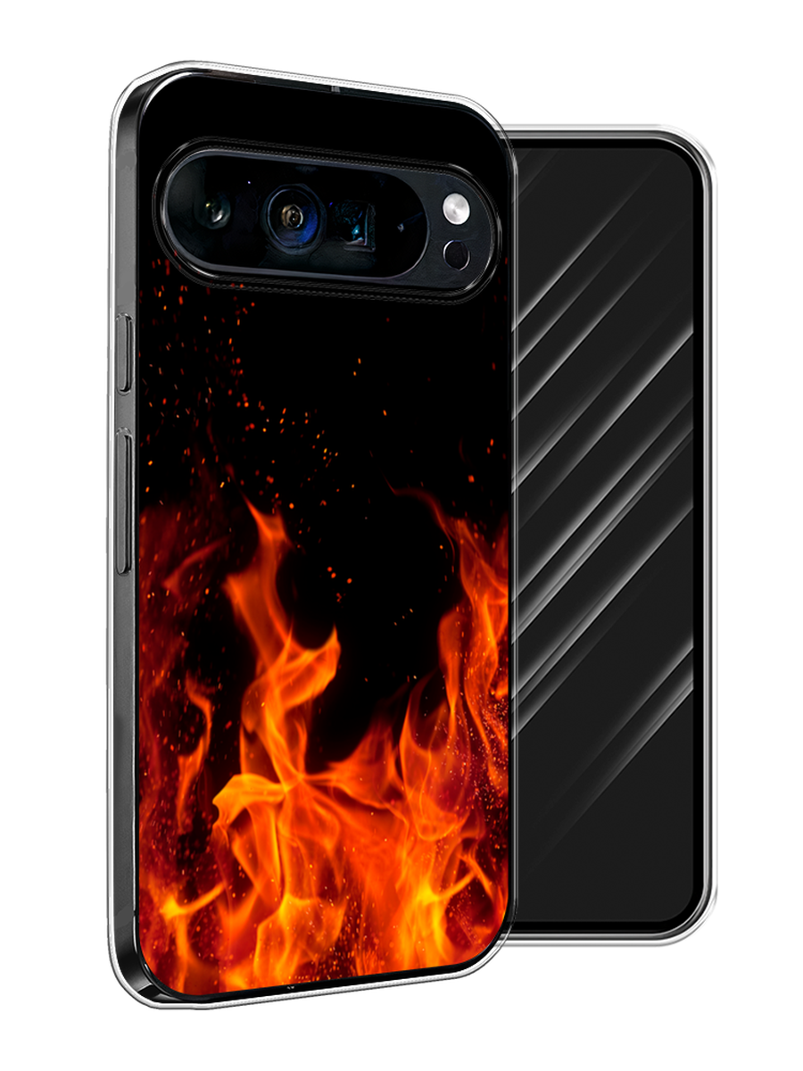 

Чехол Awog на Google Pixel 9 Pro XL "Все в огне", Оранжевый;черный, 272150-1