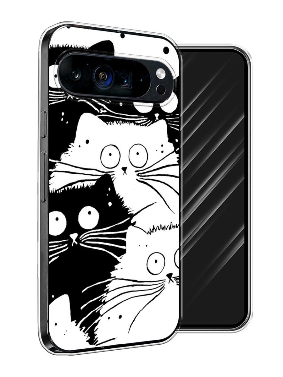 

Чехол Awog на Google Pixel 9 Pro XL "Коты черно-белые", Черный;белый, 272150-1