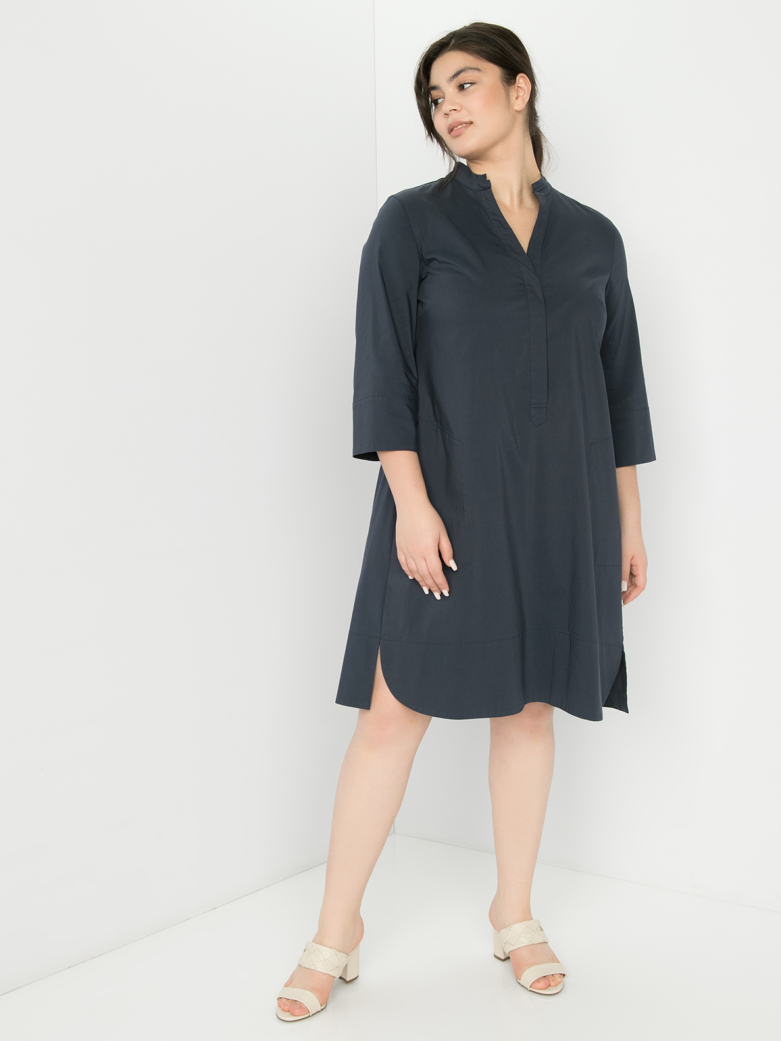 

Платье женское SAMOON by GERRY WEBER 880005-21200-8570 синее 48, 880005-21200-8570