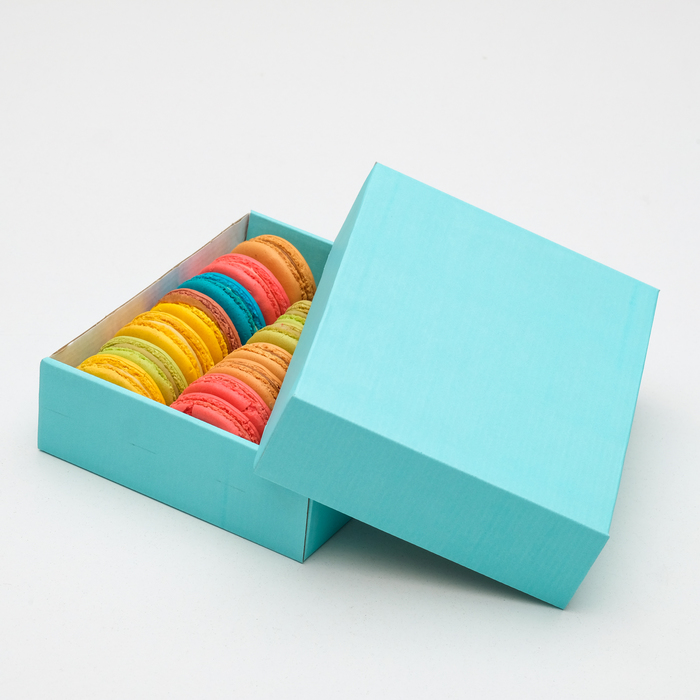 

Коробка сборная, крышка-дно, голубая, 18 х 15 х 5 см (5 шт), Голубой