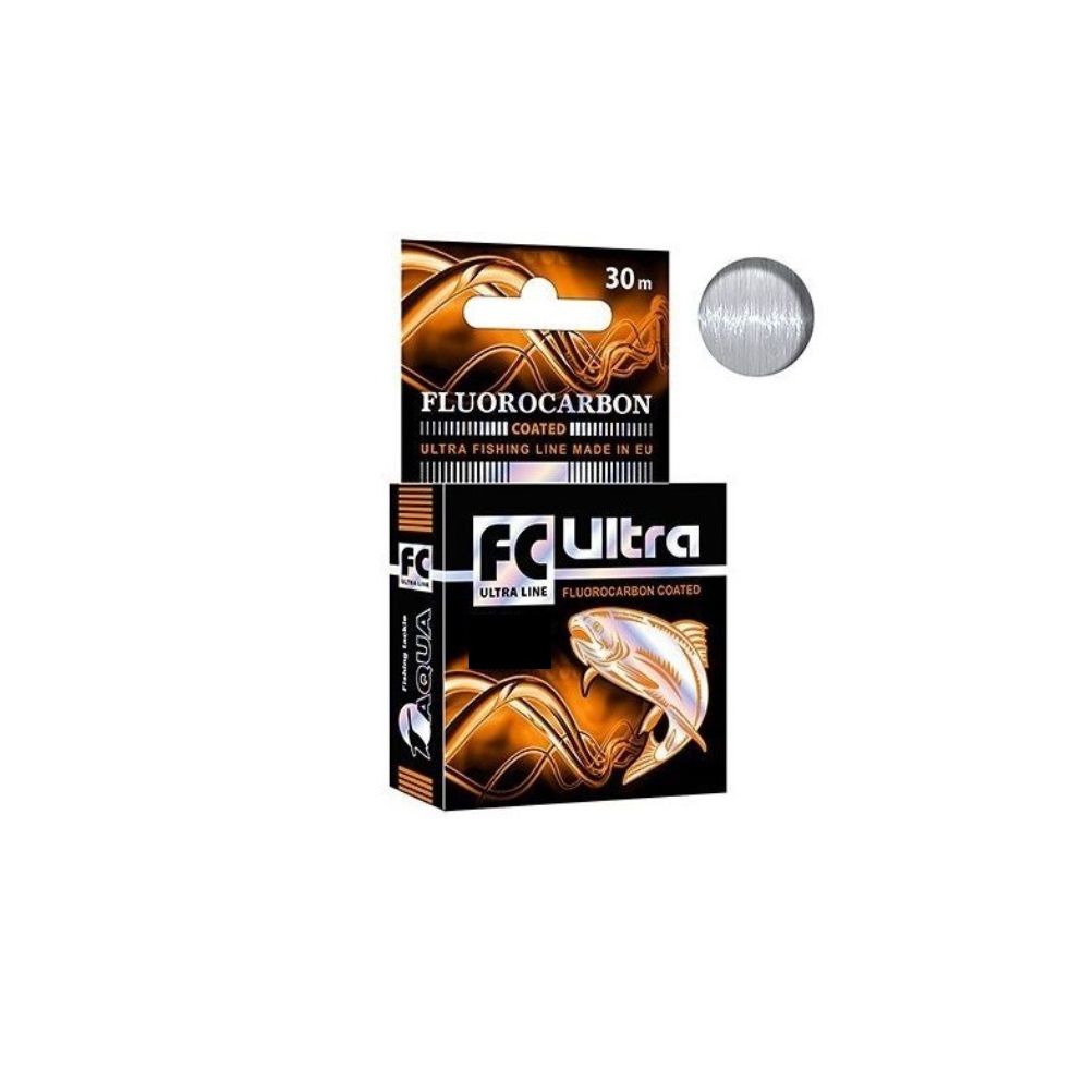 Леска зимняя для рыбалки AQUA FC ULTRA Fluorocarbon Coated (прозрачный, 1 штука / 1 / 1 /