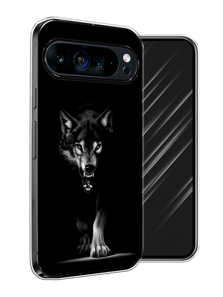 

Чехол Awog на Google Pixel 9 Pro XL "Волк выходит из ночи", Серый;черный;белый, 272150-1