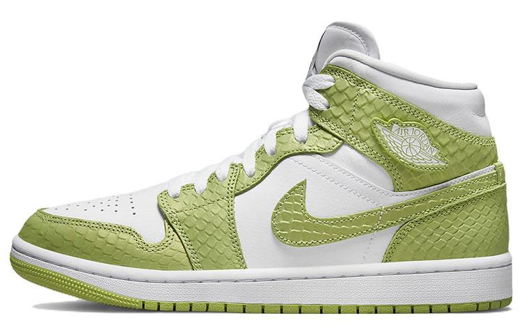 

Кеды унисекс Jordan Air Jordan 1 mid se v2 green python зеленые 38 EU, Зеленый, Air Jordan 1 mid se v2 green python