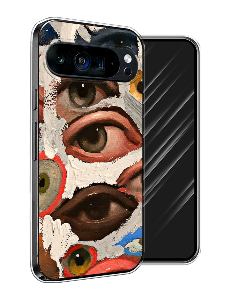 

Чехол Awog на Google Pixel 9 Pro XL "Глаза масляная живопись", Серый;бежевый;красный, 272150-1