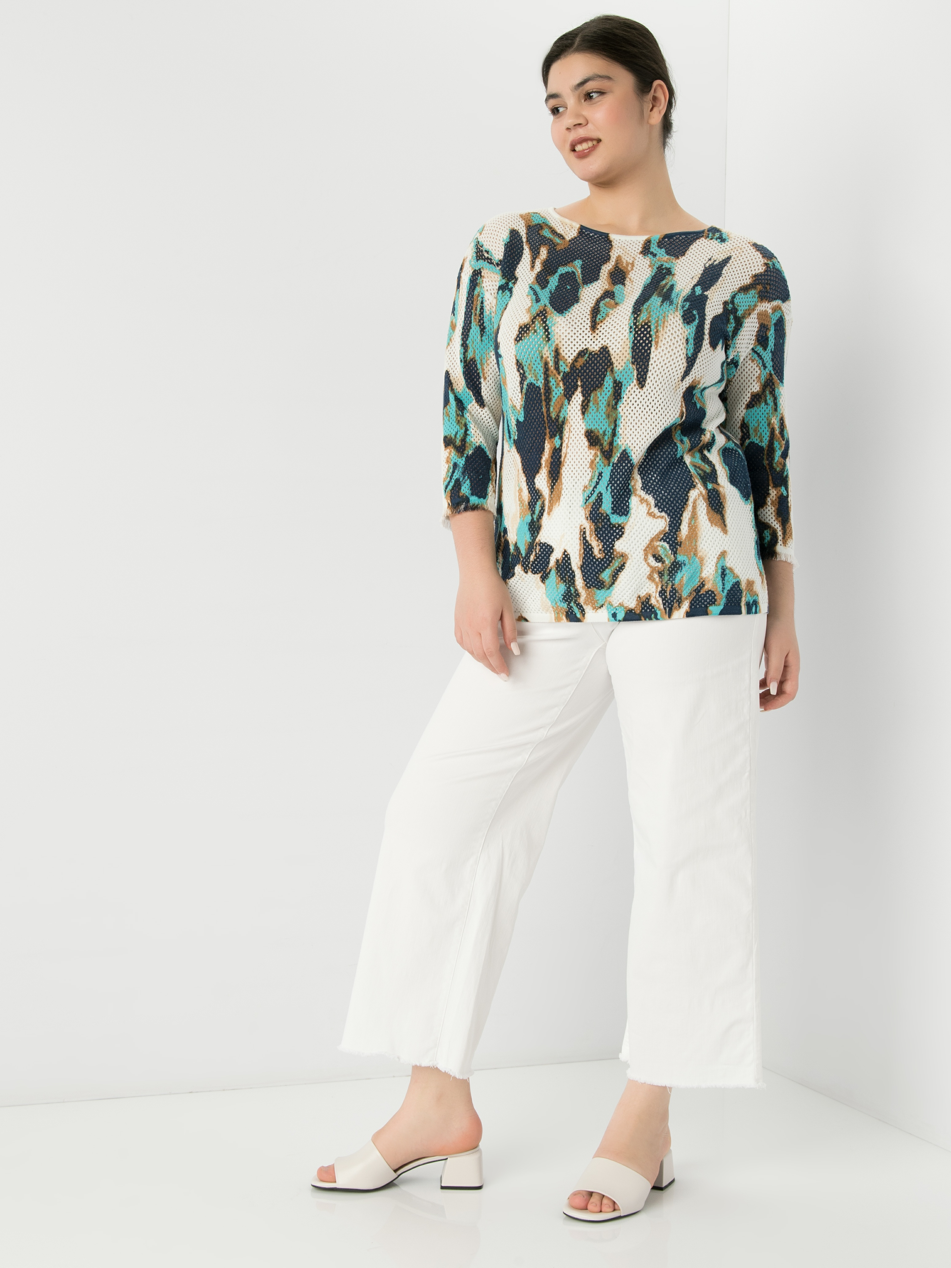 

Джемпер женский SAMOON by GERRY WEBER 872014-25014-9702 синий 50, 872014-25014-9702