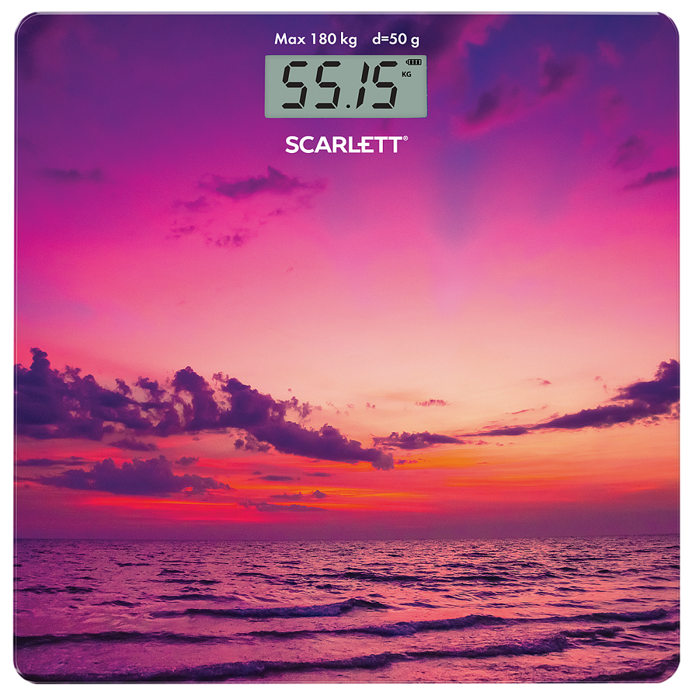 Весы напольные Scarlett SC-BS33E024 фиолетовый, розовый, красный весы напольные scarlett sc bs33e024 фиолетовый розовый красный