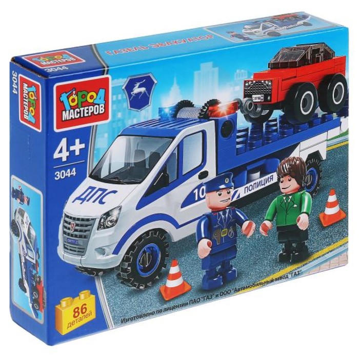 

Конструктор "Полицейская газель эвакуатор" с фигурками, 86 дет. 3044-KK