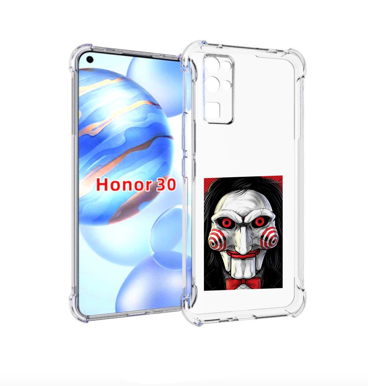 

Чехол бампер MyPads кукла из пилы для Honor 30 (BMH-AN10) против, Прозрачный, Tocco