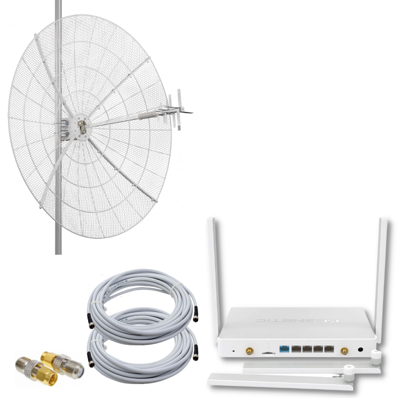 фото Усилитель интернет сигнала 3g/4g/wi-fi – keenetic hero 4g с антенной 27dbi