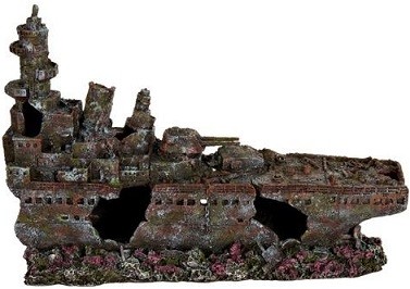 Грот для аквариума TRIXIE Shipwreck Разбитый корабль, полиэфирная смола, 16х74х28 см