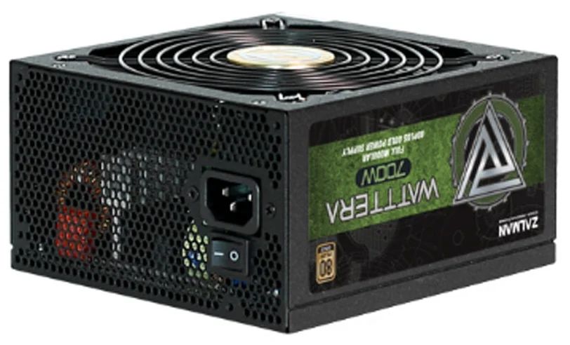 

Блок питания ZALMAN Watttera 700W, Черный, Блок питания Zalman ZM700-EBTII, 700Вт, черный