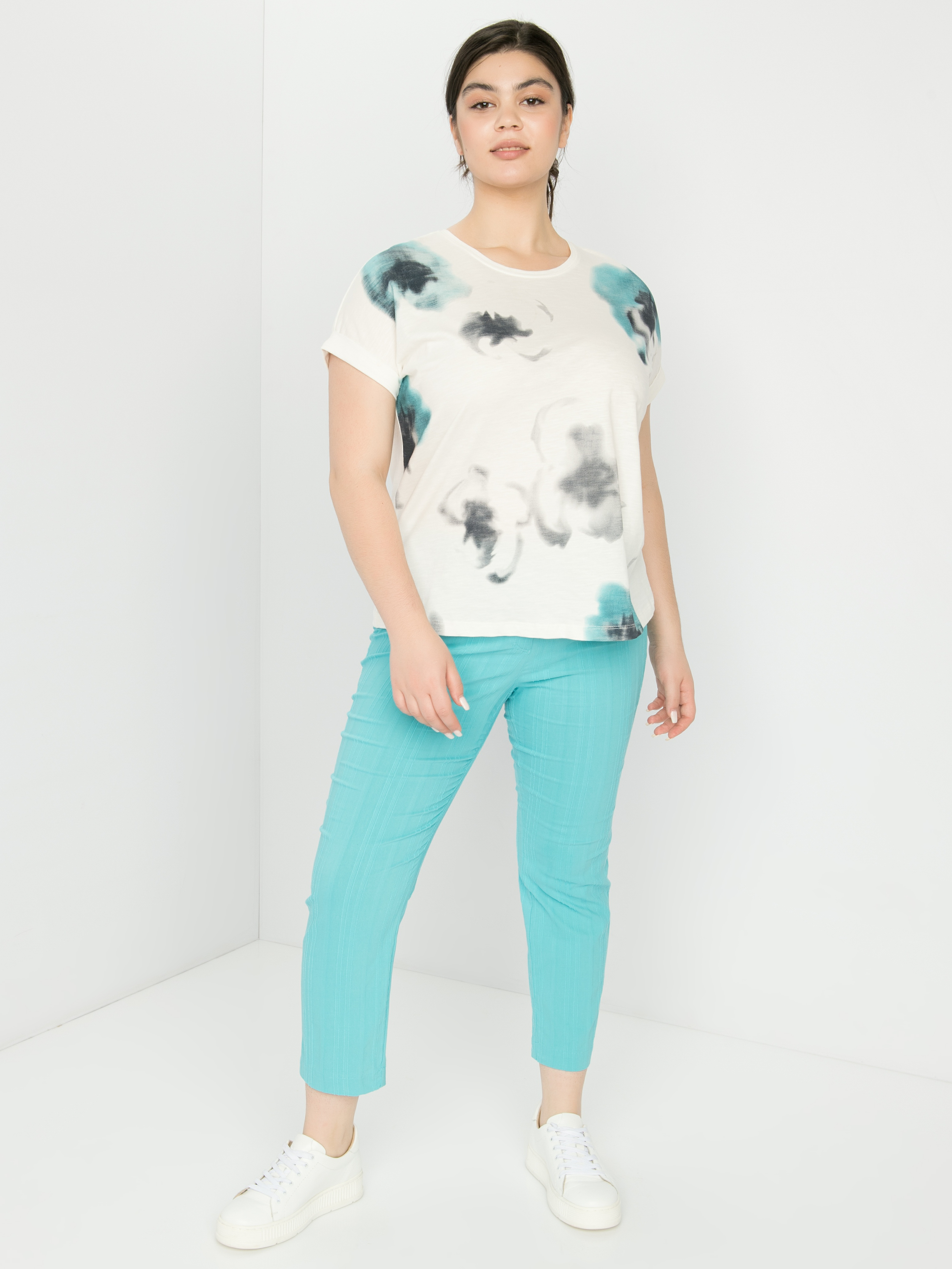 

Футболка женская SAMOON by GERRY WEBER 871063-26225-9702 белая 42, 871063-26225-9702