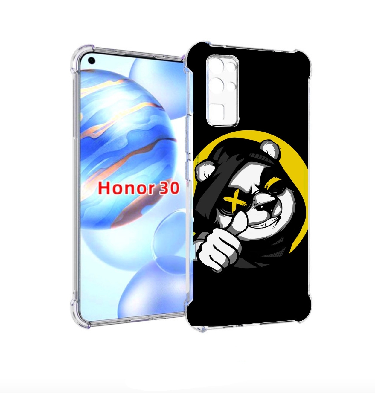 

Чехол бампер MyPads крутая пандочка ок для Honor 30 (BMH-AN10) п, Прозрачный, Tocco