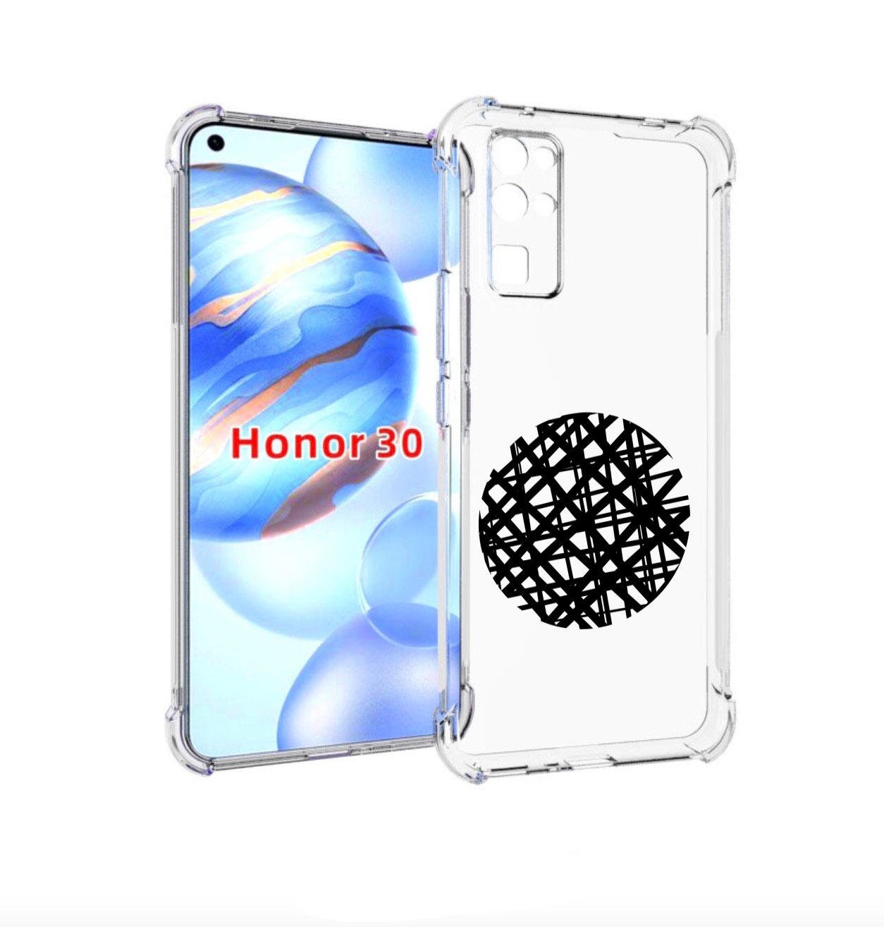 

Чехол бампер MyPads круглая-абстракция для Honor 30 (BMH-AN10) п, Прозрачный, Tocco