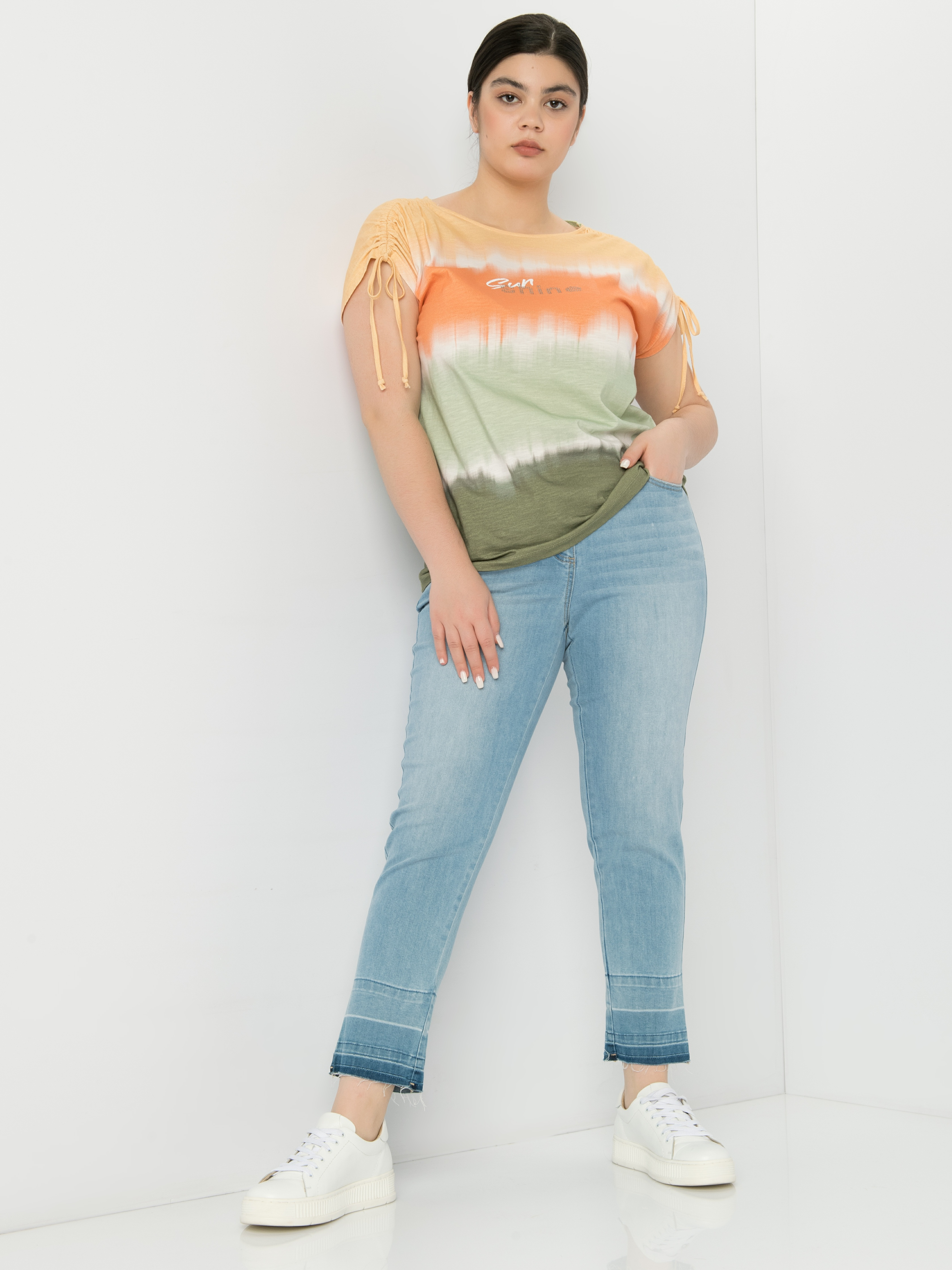 

Футболка женская SAMOON by GERRY WEBER 871062-26226-5422 зеленая 48, 871062-26226-5422