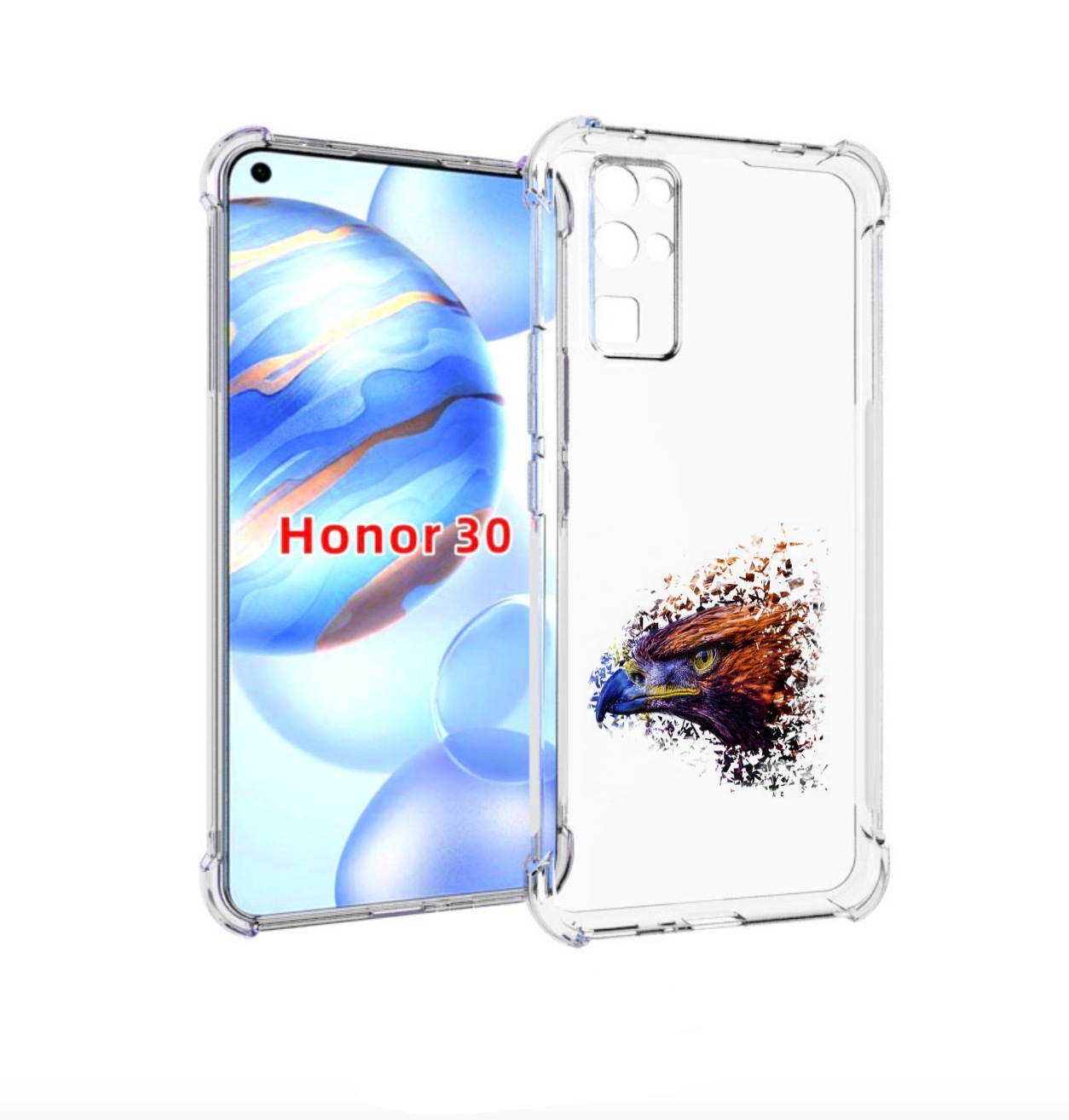 

Чехол бампер MyPads красочный орел для Honor 30 (BMH-AN10) проти, Прозрачный, Tocco