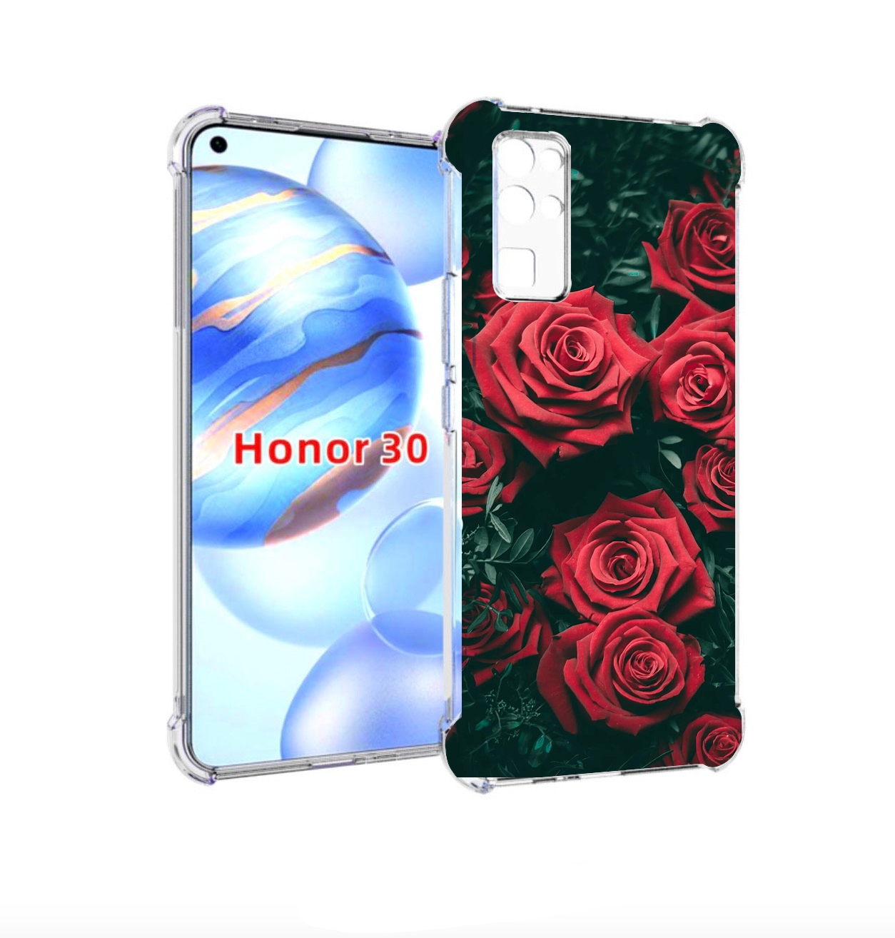 

Чехол бампер MyPads красные-бархатные-розы для Honor 30 (BMH-AN1, Прозрачный, Tocco