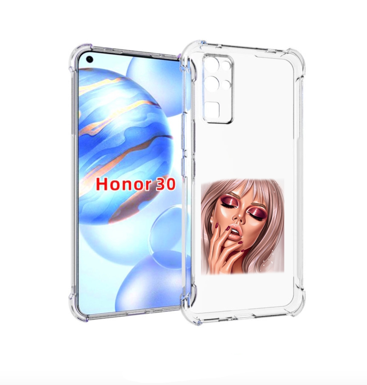 

Чехол бампер MyPads красивый-портрет-девушки женский для Honor 3, Прозрачный, Tocco