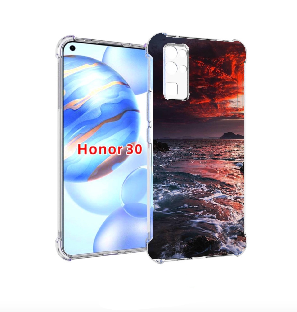 

Чехол бампер MyPads красивый залив для Honor 30 (BMH-AN10) проти, Прозрачный, Tocco