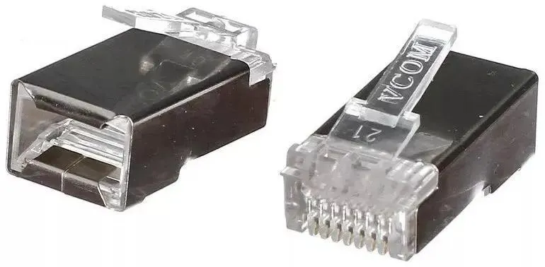 

Vcom Коннекторы RJ45 8P8C для FTP кабеля 5 кат. экранированные, VCOM <VNA2230-1/20>(20шт), Серый