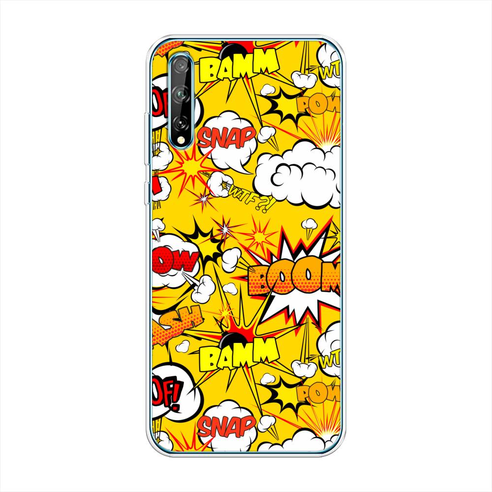 

Чехол на Huawei Y8p "Поп Арт эффекты", Желтый;белый;оранжевый, 6103450-6