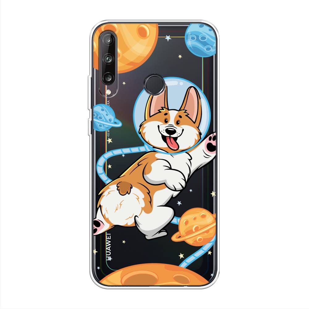 

Чехол на Huawei Y7p "Корги-космонавт", Голубой;бежевый;белый, 6103350-1