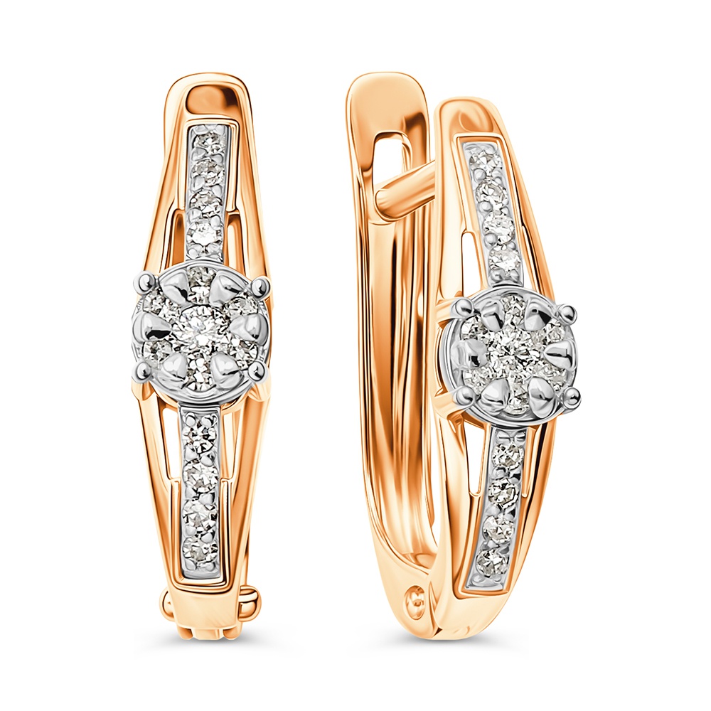 

Серьги из золота 585Gold 102009498, бриллиант, 102009498