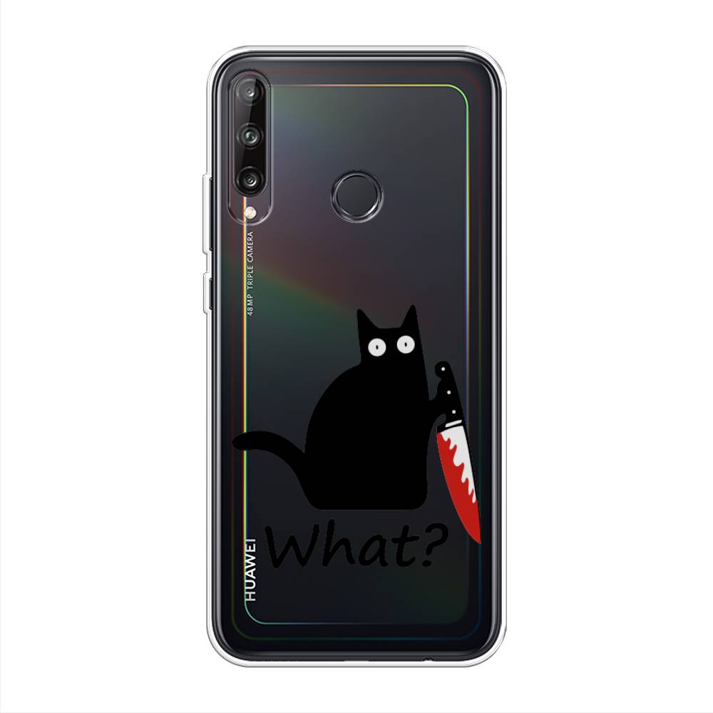 

Чехол на Huawei Y7p "Котик с ножом", Черный;красный, 6103350-6