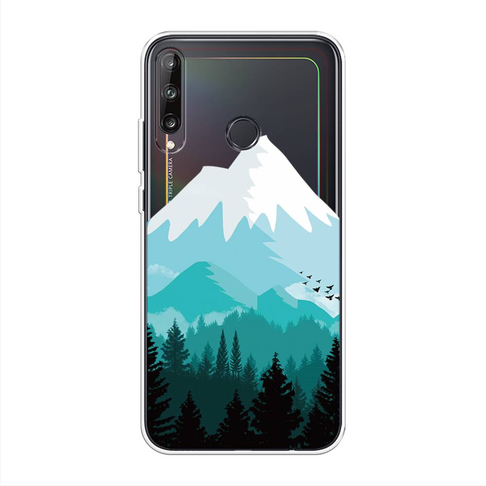 

Чехол на Huawei Y7p "Синяя снежная гора", Белый;голубой, 6103350-2