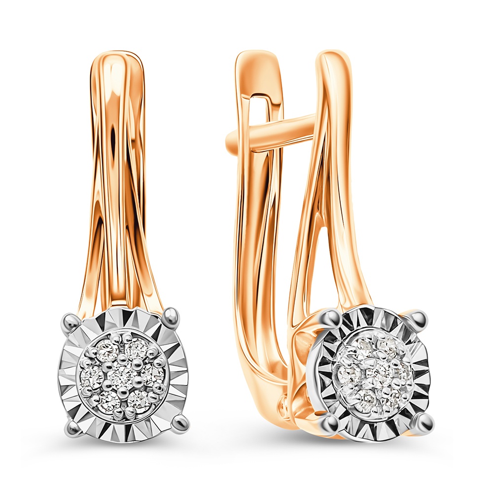

Серьги из золота 585Gold 102009482, бриллиант, 102009482