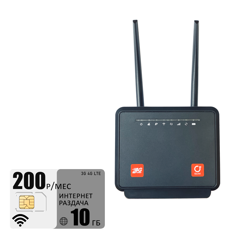 

Wi-Fi роутер Olax MC60 (komplekt-mc60-tele2-10gb-pro-sb), MC60