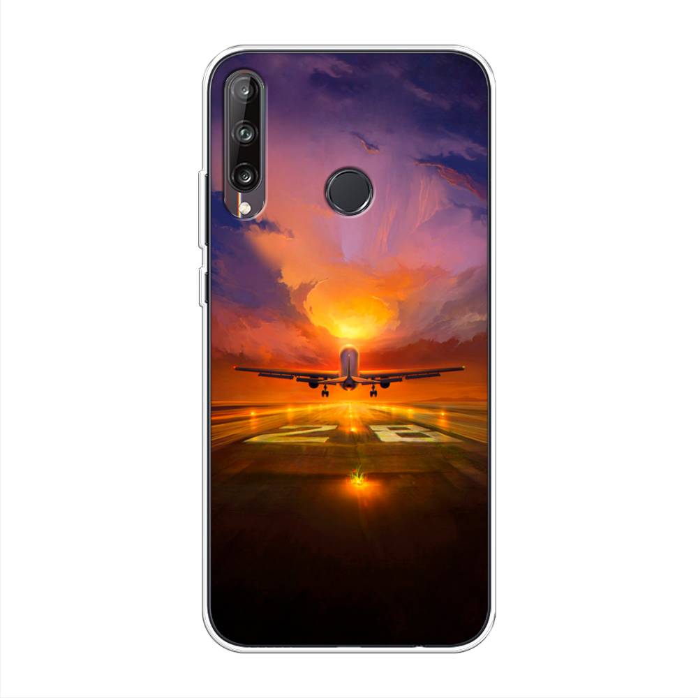 

Чехол на Huawei Y7p "Самолет на посадке", Оранжевый;синий, 6103350-6