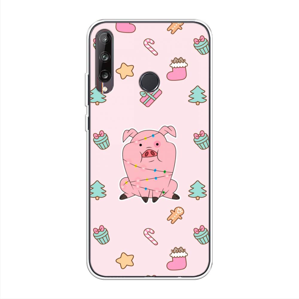 

Чехол на Huawei Y7p "Розовая свинка", Розовый;зеленый, 6103350-5